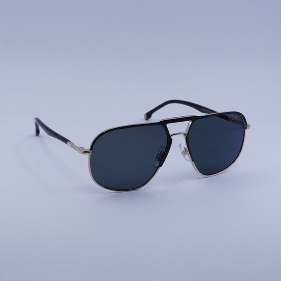 CARRERA 318/S 02M2 Q3 Sunglasses Black/Gold Aviator Frame, Grey Polarized Lenses - Picture 1 of 11
